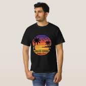 Endless Summer Retro Sunset Beach Palm T-Shirt (Devant entier)