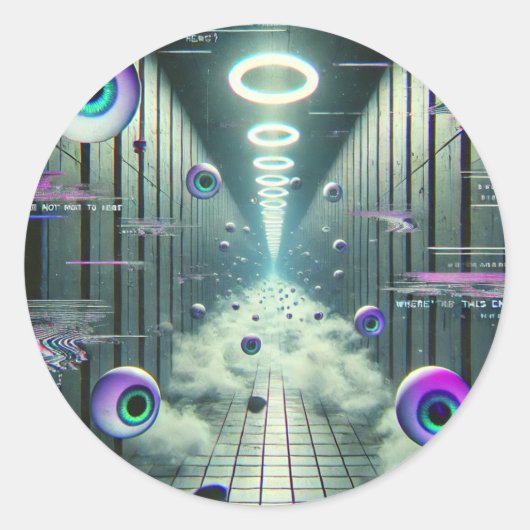 👁️ "Endless Watcher" Weirdcore Stickers 👁️ (Voorkant)