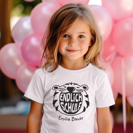 Endlich Schule Schulkind 1 Klasse Einschulung T-shirt