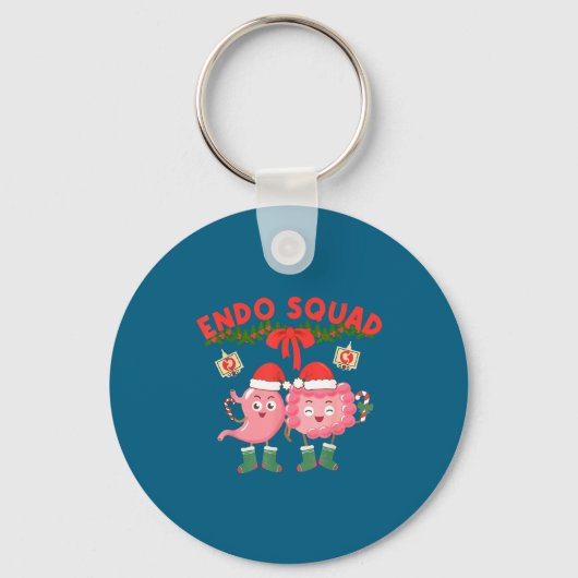 Endo Squad Nurse Stomach Santa Hat Endoscopy Tech  Sleutelhanger (Voorkant)
