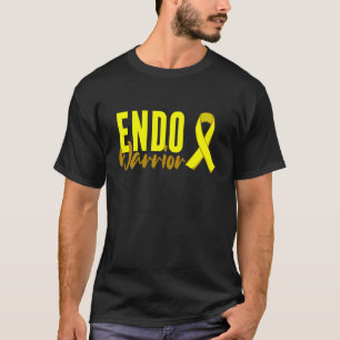 Endo Warrior Endometriosis Yellow Awareness Ribbon T-shirt