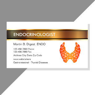 Endocrinologue Editable Cartes de visite Médicales