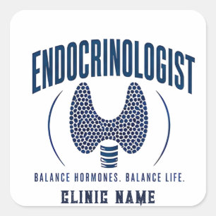 Endocrinoloog Hormoonzorg Design Vierkante Sticker