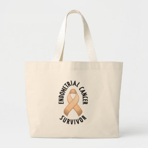 Endometriale kanker Survivor Bag Grote Tote Bag