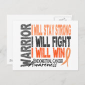 Endometriale kanker warrior briefkaart (Voorkant / Achterkant)