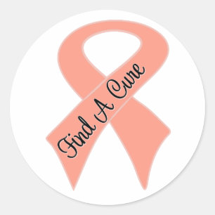 Endometrieke kanker Een kuur vinden Ronde Sticker