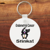 Endometrieke kanker Stinks Skunk Awareness Design Sleutelhanger (Voorkant)