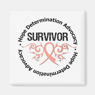 Endometrieke kanker Survivor Tribal Ribbon Magneet