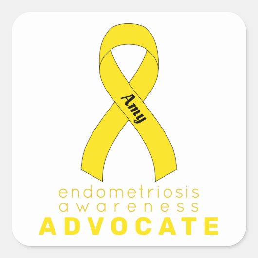 Endometriose Advocate White Square Sticker (Voorkant)
