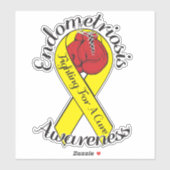 ENDOMETRIOSE BEWUSTZIJN Cut Vinyl Sticker (Vel)