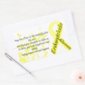 Endometriose bewustzijn Vlinder Quote Rechthoekige Sticker (Envelop)