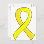 Endometriose Geel lint 3 Briefkaart (Voorkant / Achterkant)