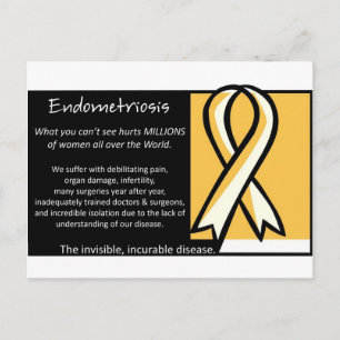 Endometriose - Geel lint Briefkaart