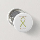 Endometriosis Awareness Ribbon Custom Pin Ronde Button 3,2 Cm (Voorkant /achterkant)