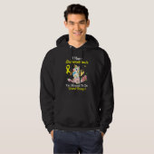 Endometriosis Awareness  Unicorn Yellow Ribbon Sup Hoodie (Voorkant volledig)