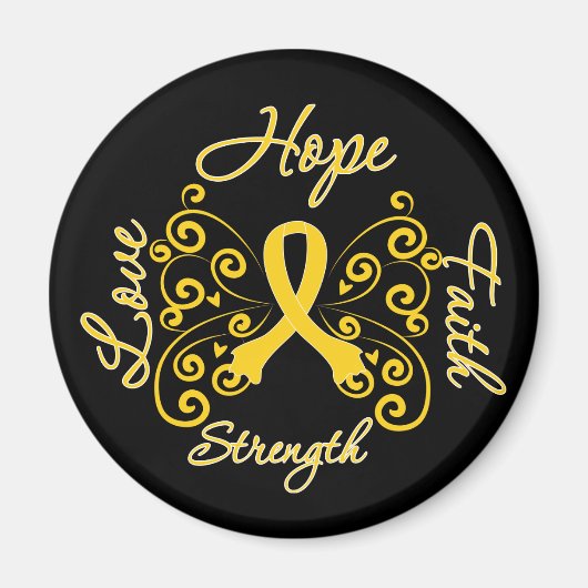 Endometriosis Hope motto Butterfly Magneet (Voorkant)