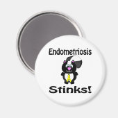 Endometriosis Stinks Skunk Awareness Design Magneet (Voorkant / Achterkant)