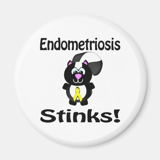 Endometriosis Stinks Skunk Awareness Design Magneet (Voorkant)