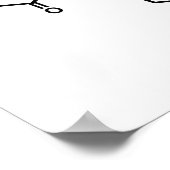 endorfine-chemische formule symbool wetenschap poster (Hoek)