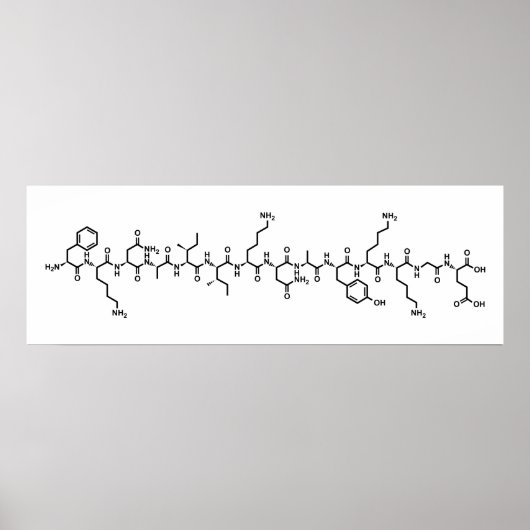 endorfine-chemische formule symbool wetenschap poster (Voorkant)