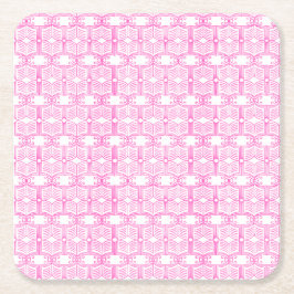 Endpaper Book Pattern Vierkante Kartonnen Onderzetter