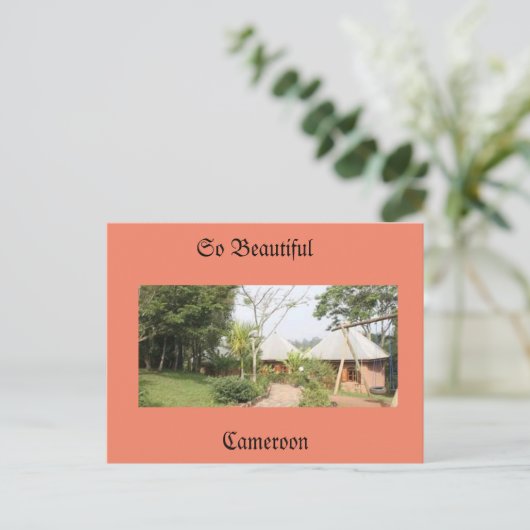 endroit de Loisir au Cameroun Feestdagenkaart (Staand voorkant)
