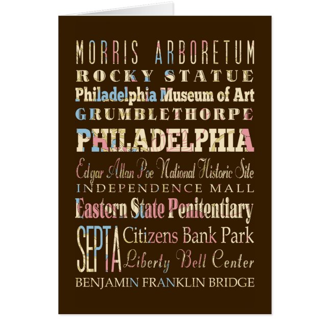 Endroits célèbres de Philadelphie, Pennsylvanie (Devant)