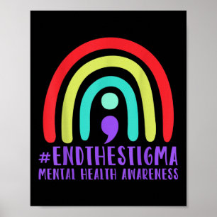 #endthestigma - Semicolon voor bewustwording van g Poster