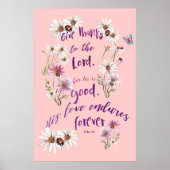 Enduring Gratitude: Psalms 156:1 Christelijke prij Poster (Voorkant)