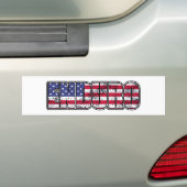 Enduro Mountain Biking American Flag Bumpersticker (Op auto)