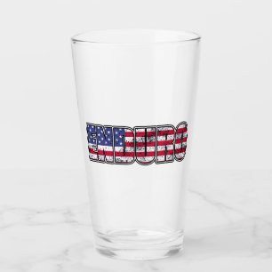 Enduro Mountain Biking American Flag Glas