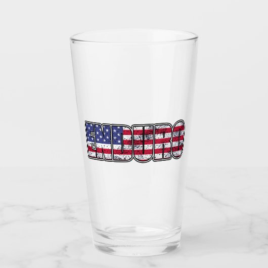 Enduro Mountain Biking American Flag Glas (Voorkant)