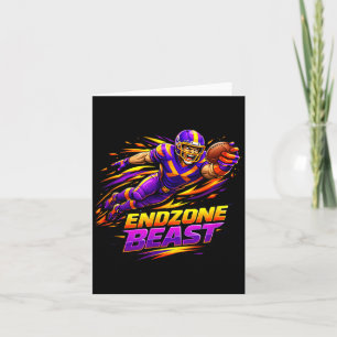 Endzone Beest American Football Actie Atleet Ontwe Kaart