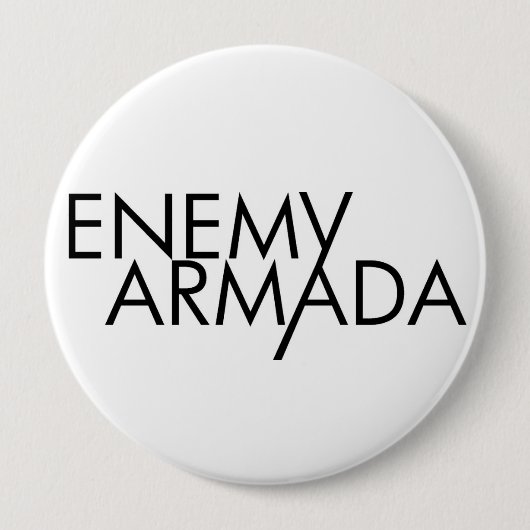 Enemy Armada Black Logo Pin Ronde Button 4,0 Cm (Voorkant)