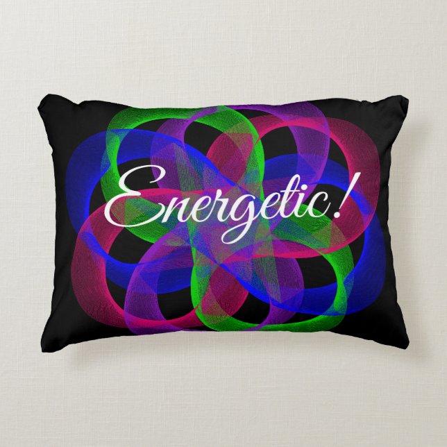 Energetic Double Loop Geometric Accent Pillow Accent Kussen (Voorkant)
