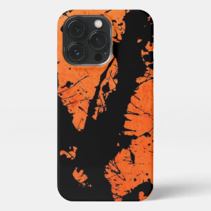 Energetic Fusion: The Orange and Black Design iPhone 13 Pro Hoesje