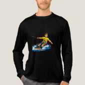 Energetic Man Wakeboarding Tri-Blend Shirt (Voorkant volledig)