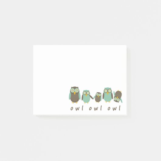 Energetic Owls Post-it® Notes (Voorkant)