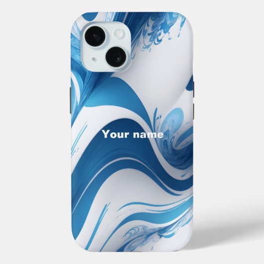 Energetisch blauw voor sportliefhebbers Case-Mate iPhone case (Achterkant)