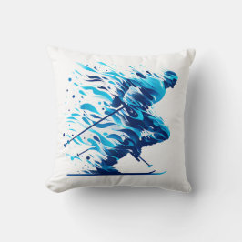 Energetisch blauw voor sportliefhebbers kussen