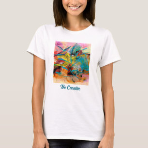 Energetisch kleurrijk Abstract schilderen, jouw bo T-shirt