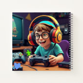"Energetische 3D-gamer" Notitieboek (Achterkant)