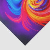 Energetische Abstracte werveling in blauw rood en Tissuepapier (Detail)