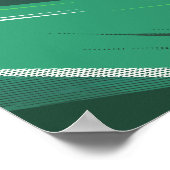 Energetische groene gradiënt met snelheidslijnen poster (Hoek)