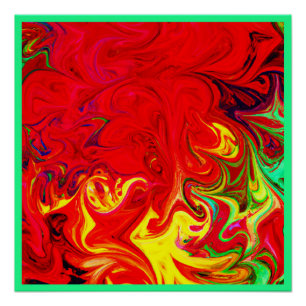 Energetische kleur burst patroon perfect poster