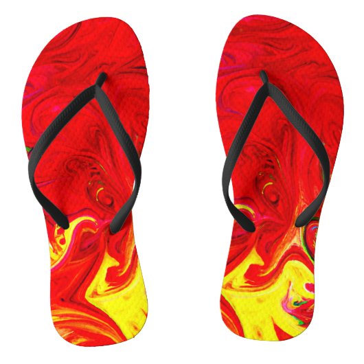 Energetische kleur burst patroon teenslippers (Voetbed)