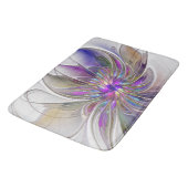 Energetische, kleurrijke Abstracte fractale kunstb Badmat (Gekanteld)