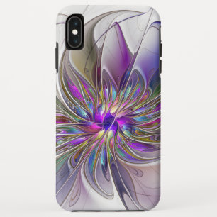 Energetische, kleurrijke Abstracte fractale kunstb iPhone XS Max Hoesje