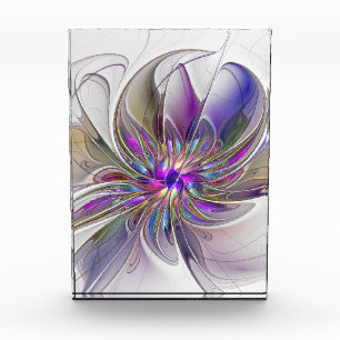 Energetische, kleurrijke Abstracte fractale kunstb Fotoblokken