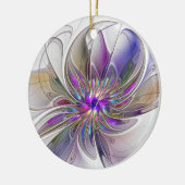 Energetische, kleurrijke Abstracte fractale kunstb Keramisch Ornament (Links)